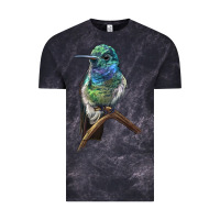 Cloud Black Ruby Throcuted Hummingbird Vintage Tee - LillyAllenDesigns