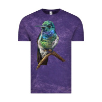 Cloud Purple Ruby Throcuted Hummingbird Vintage Tee - LillyAllenDesigns
