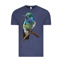 Vintage Denim Ruby Throcuted Hummingbird Vintage Tee - LillyAllenDesigns