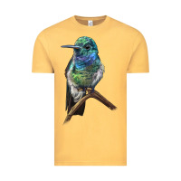 Vintage Mustard Ruby Throcuted Hummingbird Vintage Tee - LillyAllenDesigns