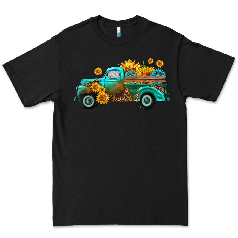Farm Truck With Sunflower Premium Tee by HRA Design Shop | Teevron