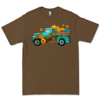 Cacao farm truck with sunflower Premium Tee - HRA Design Shop
