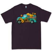 Plum farm truck with sunflower Premium Tee - HRA Design Shop