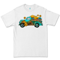 White farm truck with sunflower Premium Tee - HRA Design Shop