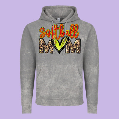 Softball Mom Vintage Hoodie Designed By Nancycooperartshop
