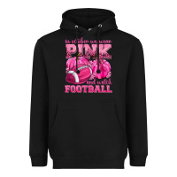 Black In October We Wear Pink Watch Football Heavyweight Hoodie - texasbilliewilder
