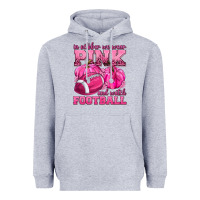 Heather Grey In October We Wear Pink Watch Football Heavyweight Hoodie - texasbilliewilder