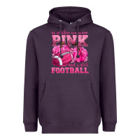 Plum In October We Wear Pink Watch Football Heavyweight Hoodie - texasbilliewilder