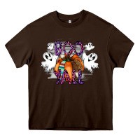 Chocolate Brown Boo yall Heavy Core Tee - CowhideDigitalArt