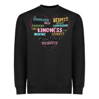 Black kindness heart Heavyweight Sweatshirt - MaliasSmallBusiness