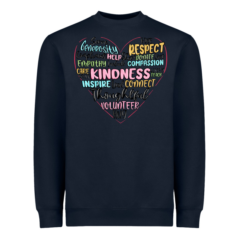 Kindness Heart Heavyweight Sweatshirt by MaliasSmallBusiness | Teevron
