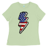 Matcha American lightning bold 4th of july Ladies Tee - CowGirlArtShop