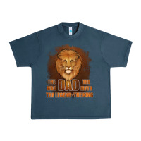 Midnight Navy Dad The Man Leather Background Urban Heavy Tee - Jasminsmagicworld