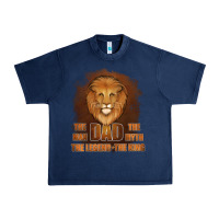 Dad The Man Leather Background Urban Heavy Tee | Teevron