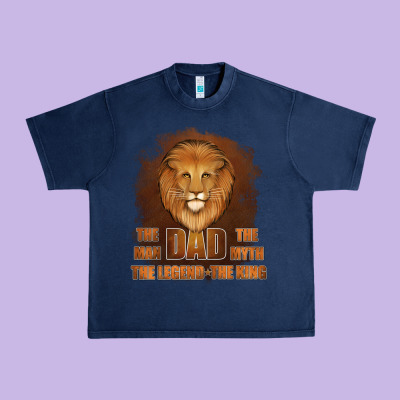Dad The Man Leather Background Urban Heavy Tee Designed By Jasminsmagicworld