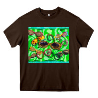 Chocolate Brown sunglasses Heavy Core Tee - BarkalooDesign