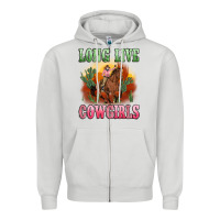 Dove Grey long live cowgirls artiststas Zipper Hoodie - Artiststas