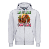 Heather Grey long live cowgirls artiststas Zipper Hoodie - Artiststas