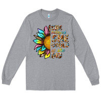 Heather Grey she believed she could so she did Long Sleeve Tee - NancyCooperArtShop