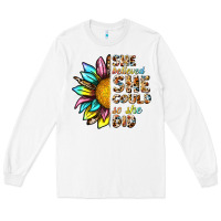White she believed she could so she did Long Sleeve Tee - NancyCooperArtShop