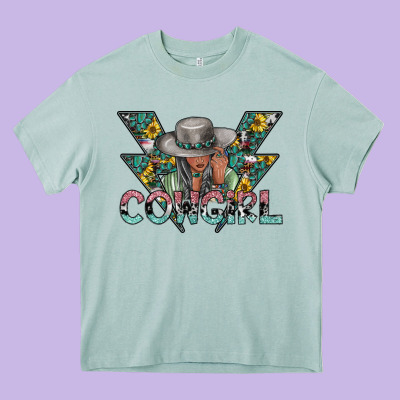 Cowgirl2 2 Heavy Core Tee Designed By Sublimationcraftshop
