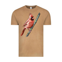 Vintage Camel Northern Cardinal Bird Vintage Tee - LillyAllenDesigns