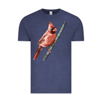 Vintage Denim Northern Cardinal Bird Vintage Tee - LillyAllenDesigns