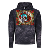 Cloud Black american football helmet and leopard Vintage Hoodie - NancyCooperArtShop