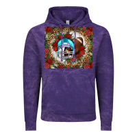 Cloud Purple american football helmet and leopard Vintage Hoodie - NancyCooperArtShop