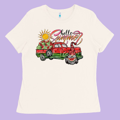 Hello Summer Ladies Tee Designed By Sublimationcraftshop