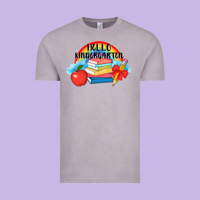 Back To School Hello Kindergarten 3200x2400 Vintage Tee Designed By Adodesignshop