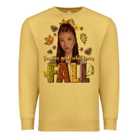 Antique Gold Just a girl who loves Fall afro woman Premium Sweatshirt - NancyCooperArtShop