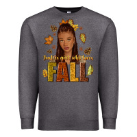 Charcoal Heather Just a girl who loves Fall afro woman Premium Sweatshirt - NancyCooperArtShop