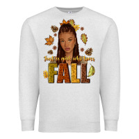 Oatmeal Heather Just a girl who loves Fall afro woman Premium Sweatshirt - NancyCooperArtShop