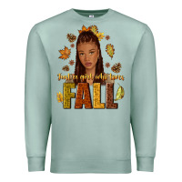 Just A Girl Who Loves Fall Afro Woman Premium Sweatshirt | Teevron