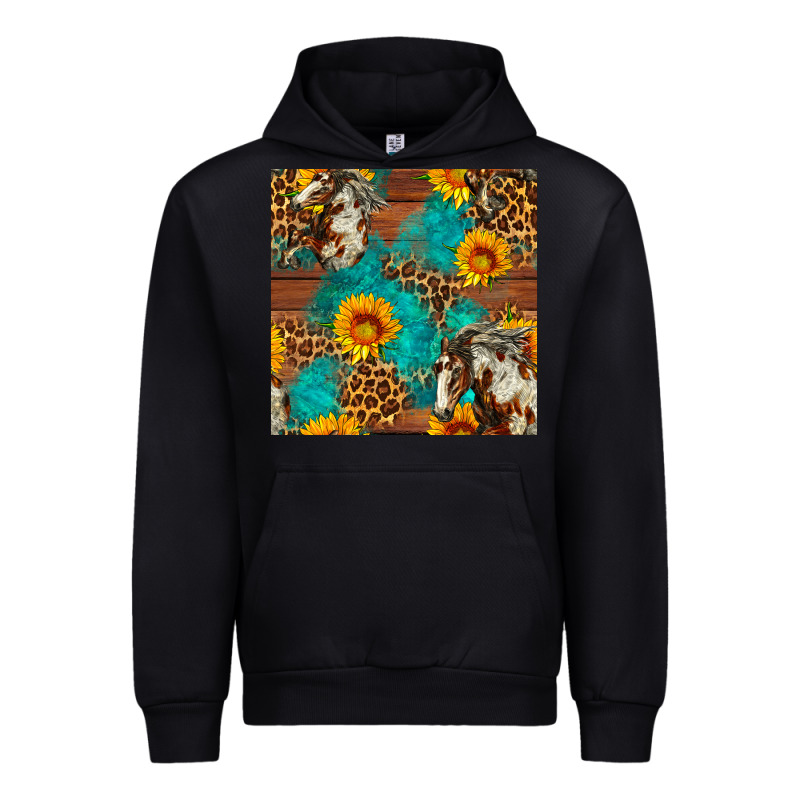 Western Horse And Sunflower Seamless Pattern Urban Hoodie by FaDigitalArtStudio | Teevron
