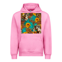 Fuchsia Pink western horse and sunflower seamless pattern Urban Hoodie - FaDigitalArtStudio