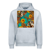 Heather Grey western horse and sunflower seamless pattern Urban Hoodie - FaDigitalArtStudio