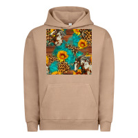 Pigment Burro western horse and sunflower seamless pattern Urban Hoodie - FaDigitalArtStudio