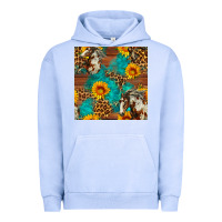 Pigment Grape Ice western horse and sunflower seamless pattern Urban Hoodie - FaDigitalArtStudio
