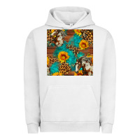 Pigment Lunar Rock western horse and sunflower seamless pattern Urban Hoodie - FaDigitalArtStudio