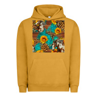Pigment Peanut Butter western horse and sunflower seamless pattern Urban Hoodie - FaDigitalArtStudio