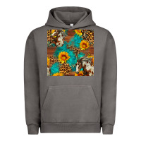 Pigment Tornado western horse and sunflower seamless pattern Urban Hoodie - FaDigitalArtStudio