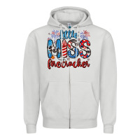 Dove Grey little miss firecracker 4th of july Zipper Hoodie - Artiststas