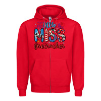 Red little miss firecracker 4th of july Zipper Hoodie - Artiststas