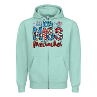Seafoam little miss firecracker 4th of july Zipper Hoodie - Artiststas