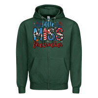 Sports Green little miss firecracker 4th of july Zipper Hoodie - Artiststas