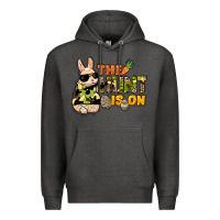 Charcoal Heather The hunt is on Easter Day Premium Hoodie - HowdyJamesFarm