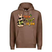 Chestnut The hunt is on Easter Day Premium Hoodie - HowdyJamesFarm