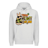 Dove Grey The hunt is on Easter Day Premium Hoodie - HowdyJamesFarm